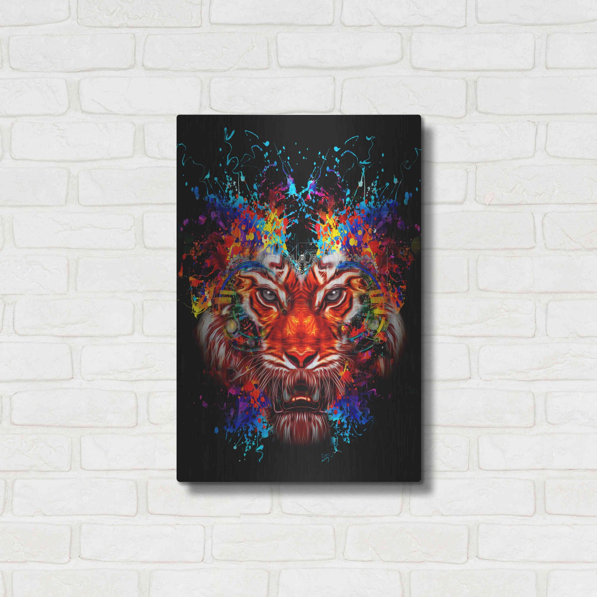 Luxe Metal Art 'Dubtiger' Metal Wall Art,16x24