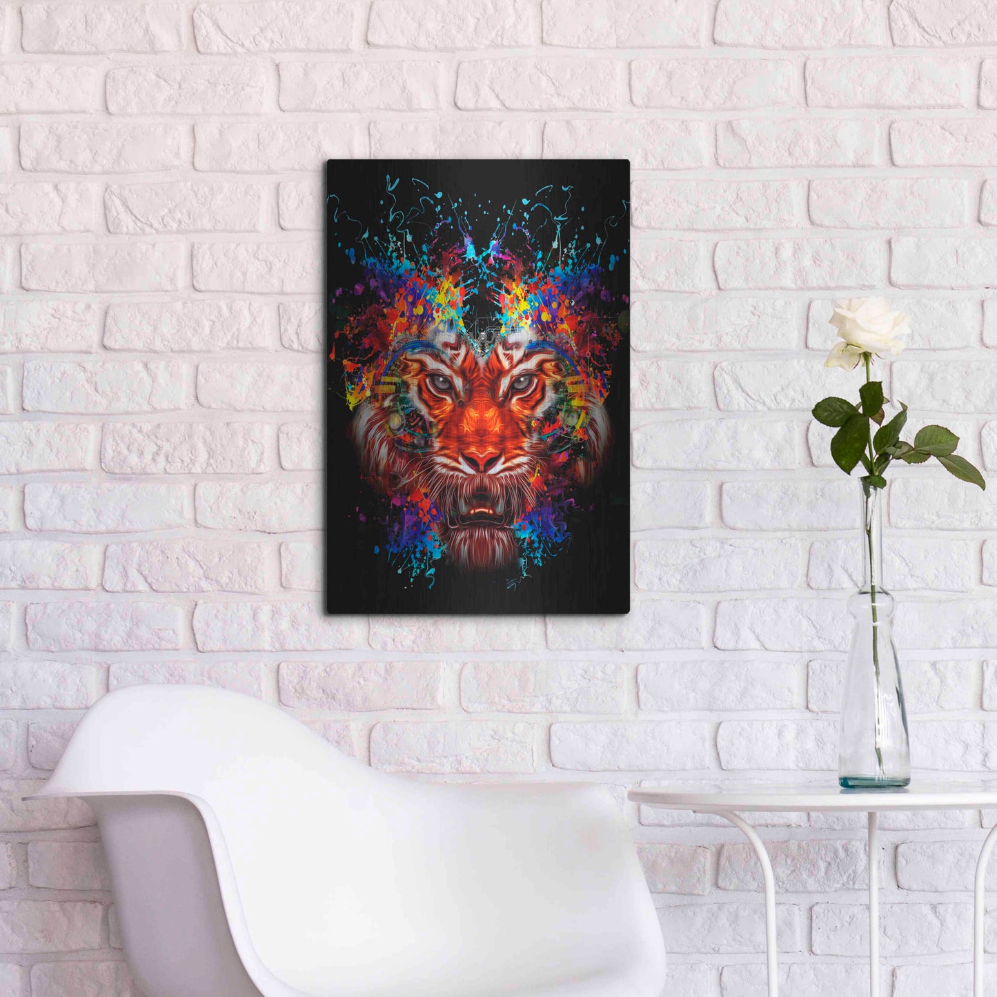 Luxe Metal Art 'Dubtiger' Metal Wall Art,16x24