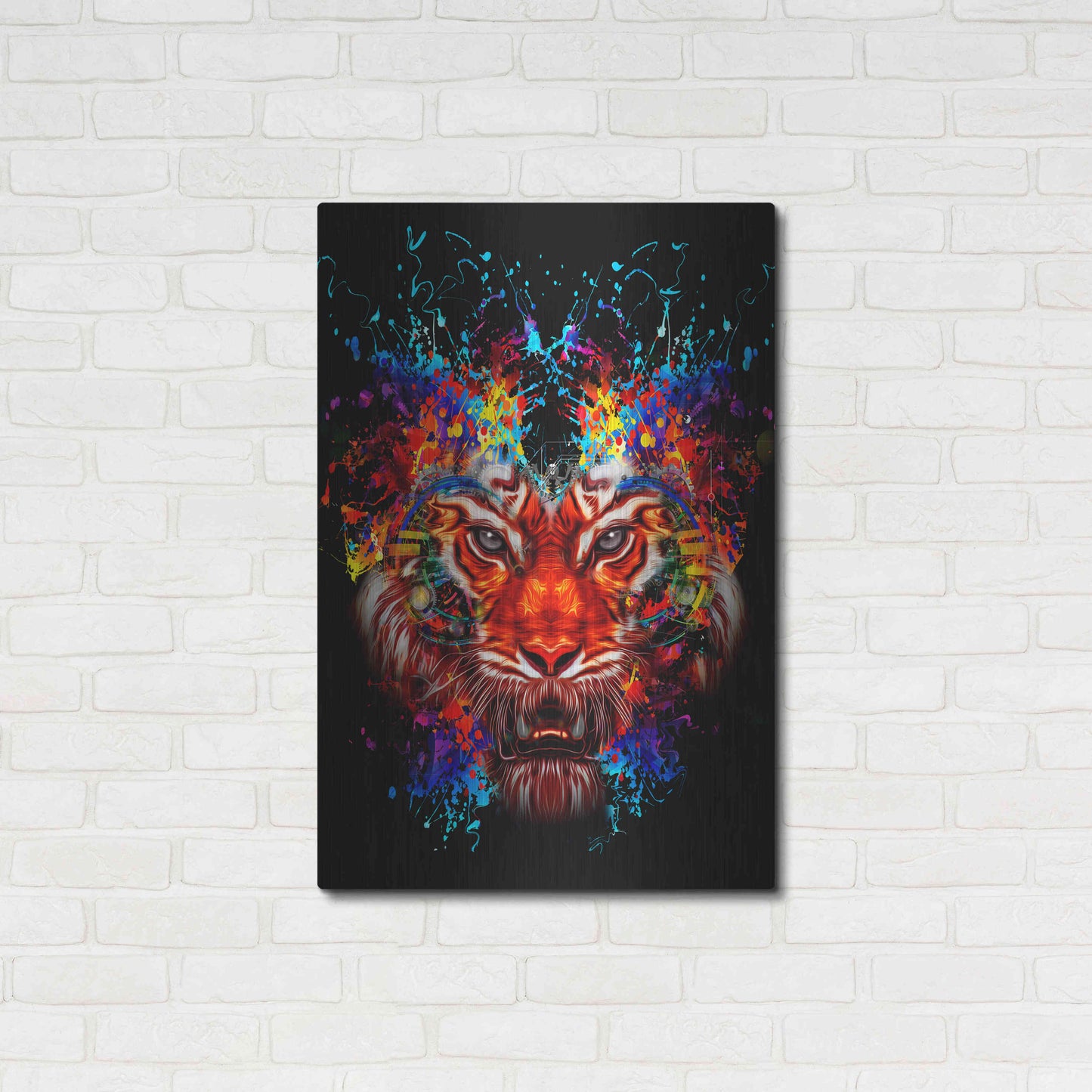 Luxe Metal Art 'Dubtiger' Metal Wall Art,24x36
