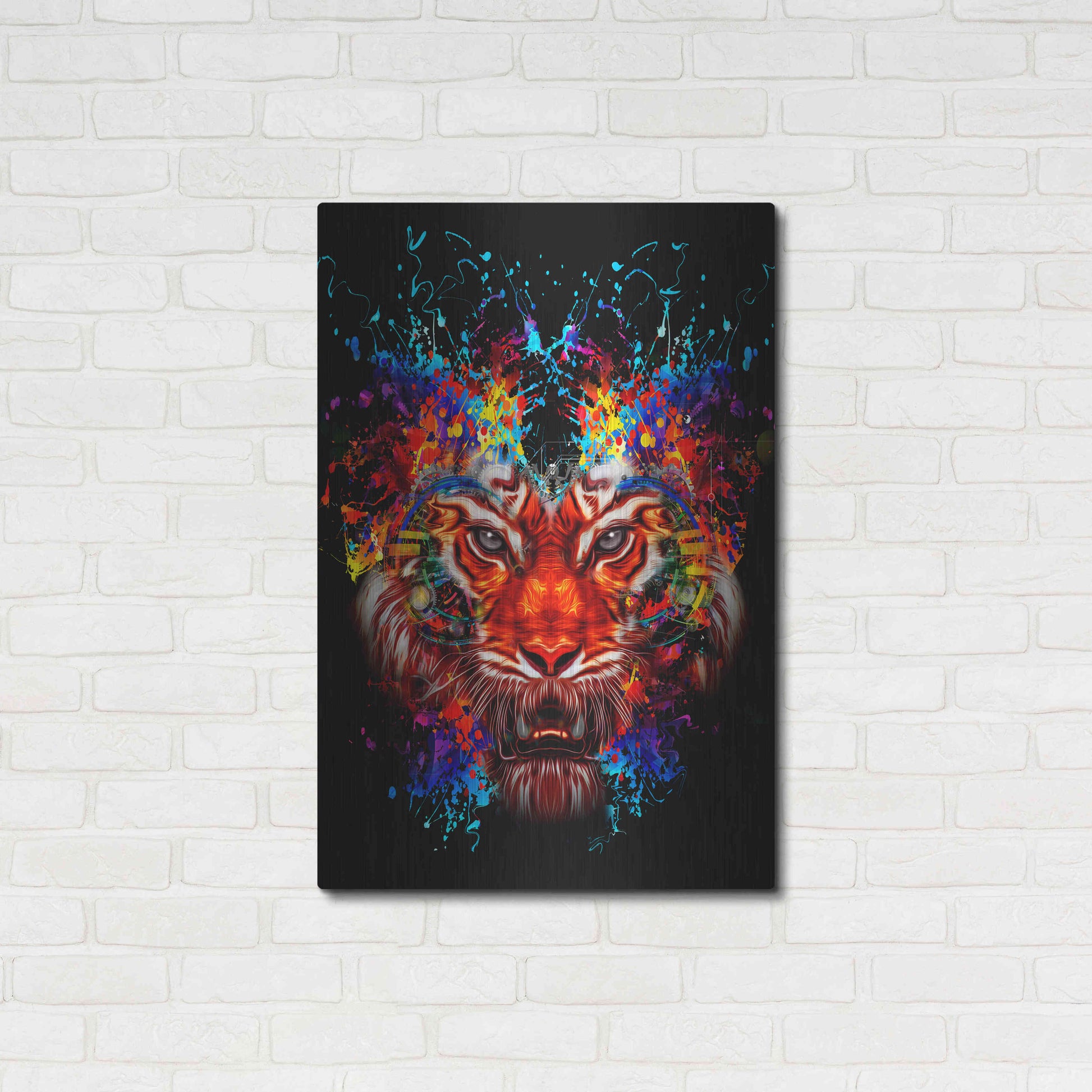 Luxe Metal Art 'Dubtiger' Metal Wall Art,24x36