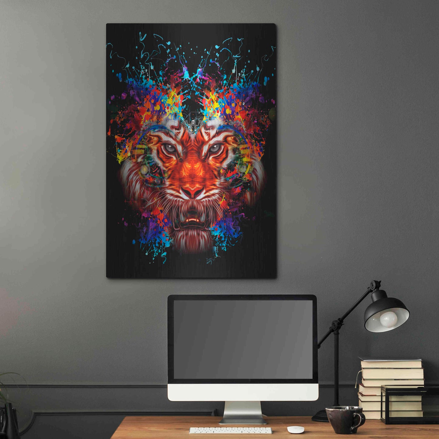 Luxe Metal Art 'Dubtiger' Metal Wall Art,24x36