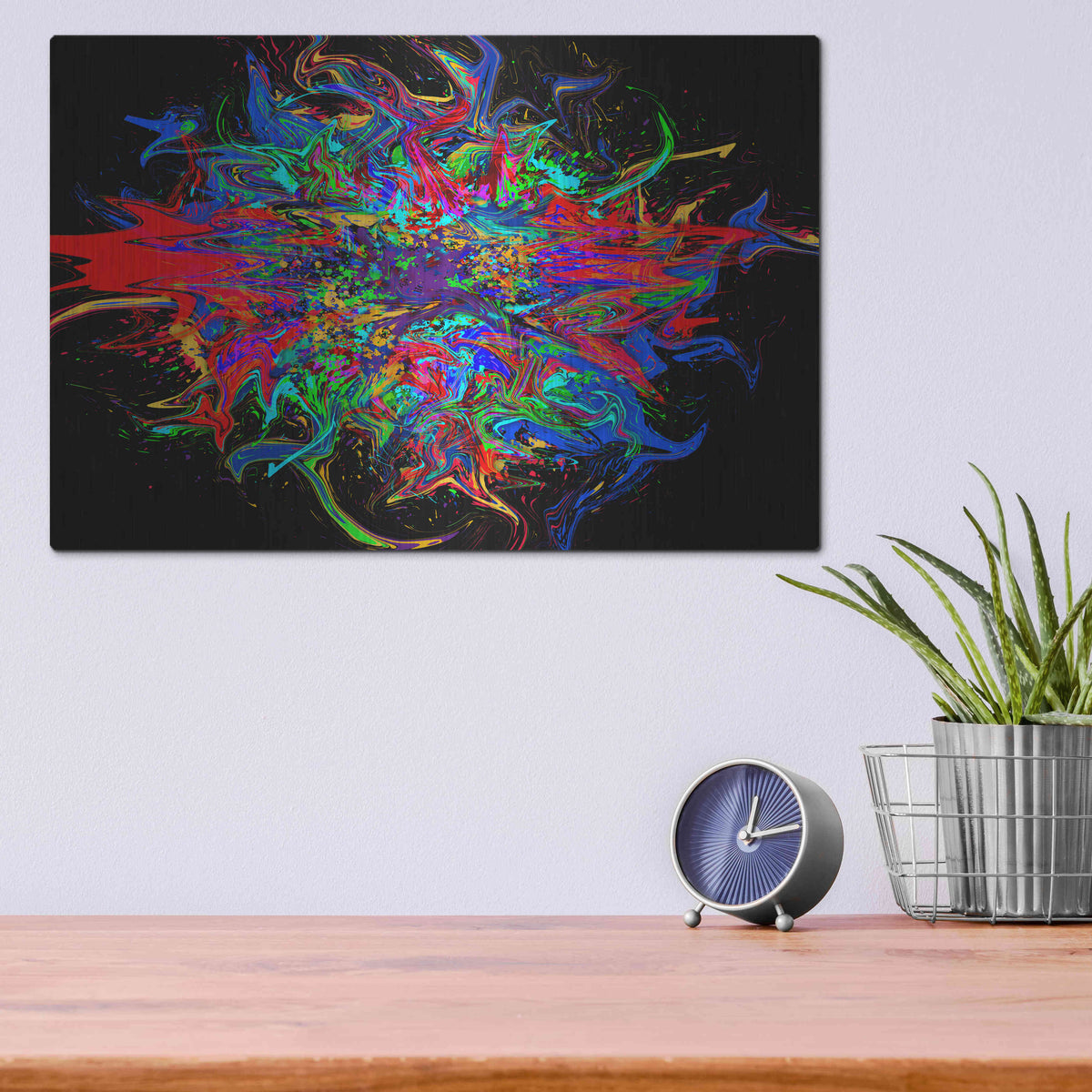 Luxe Metal Art 'Big Bang' Metal Wall Art,16x12