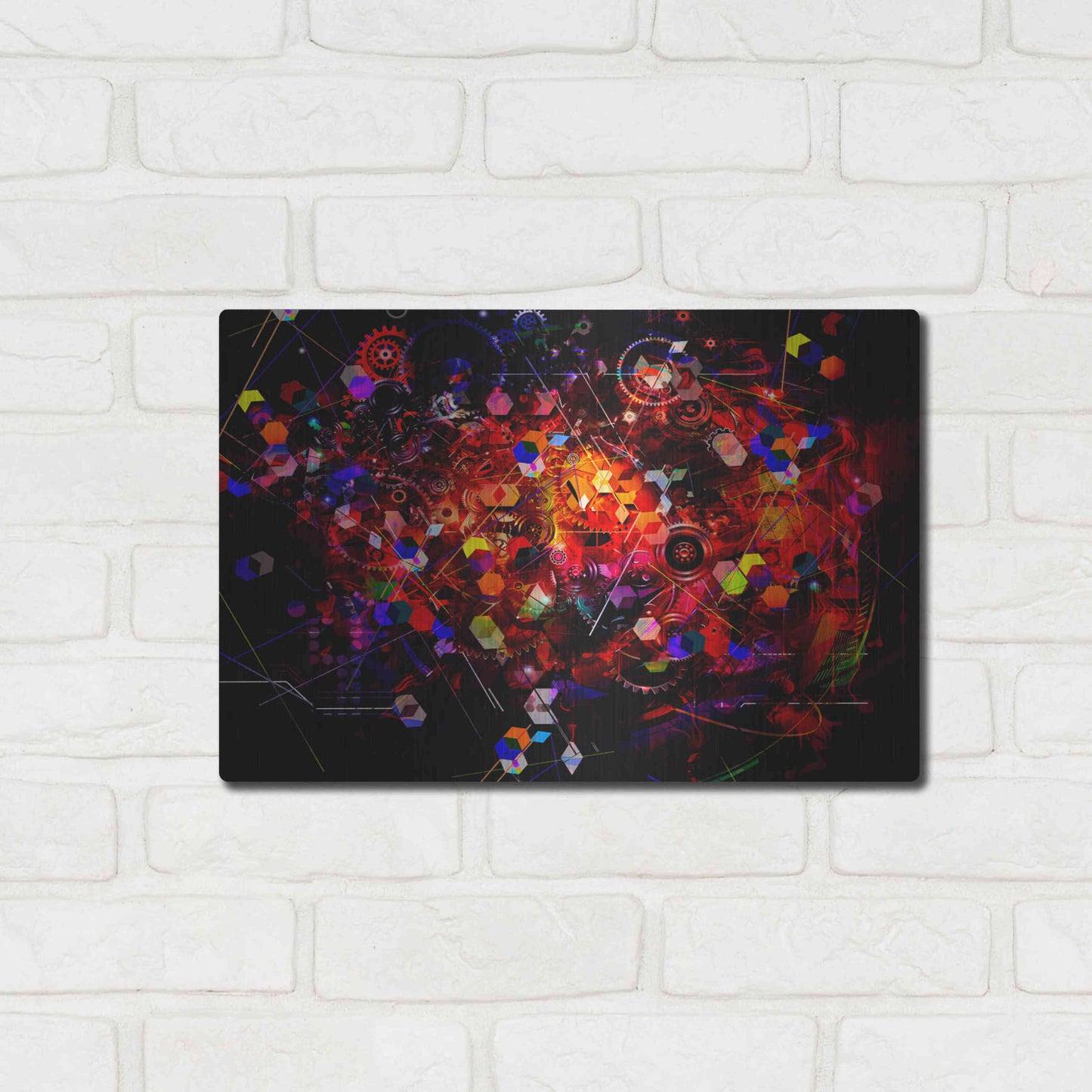 Luxe Metal Art 'The Machine' Metal Wall Art,16x12