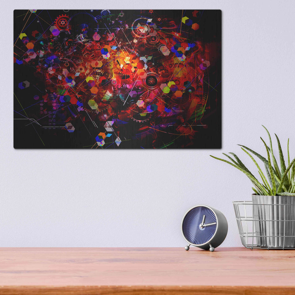 Luxe Metal Art 'The Machine' Metal Wall Art,16x12