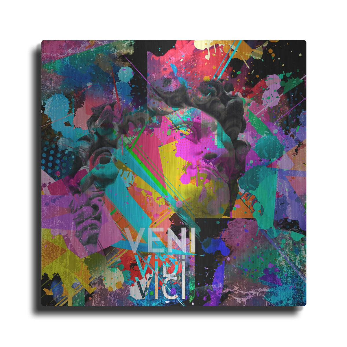 'Michelangelo's David Color' – Metal Wall Art