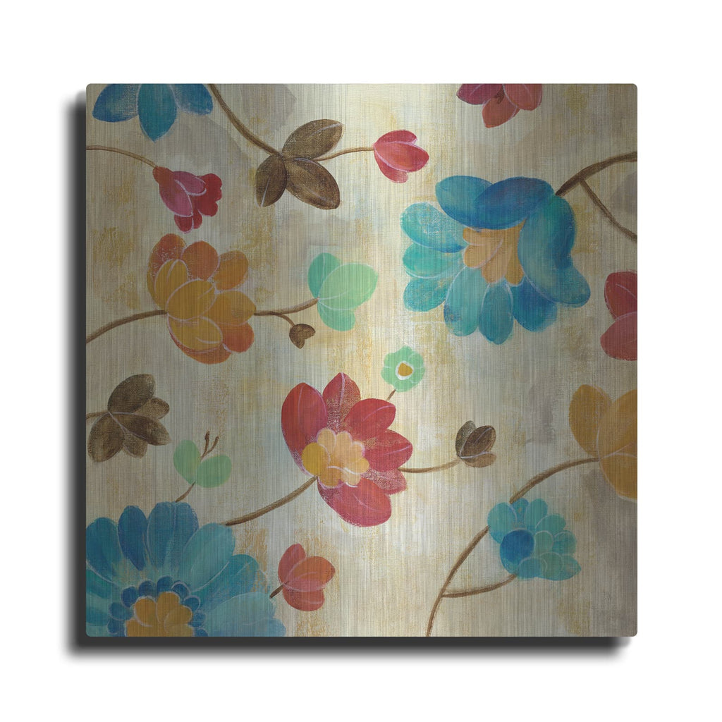 'Coral and Teal Garden II' by Silvia Vassileva – Metal Wall Art