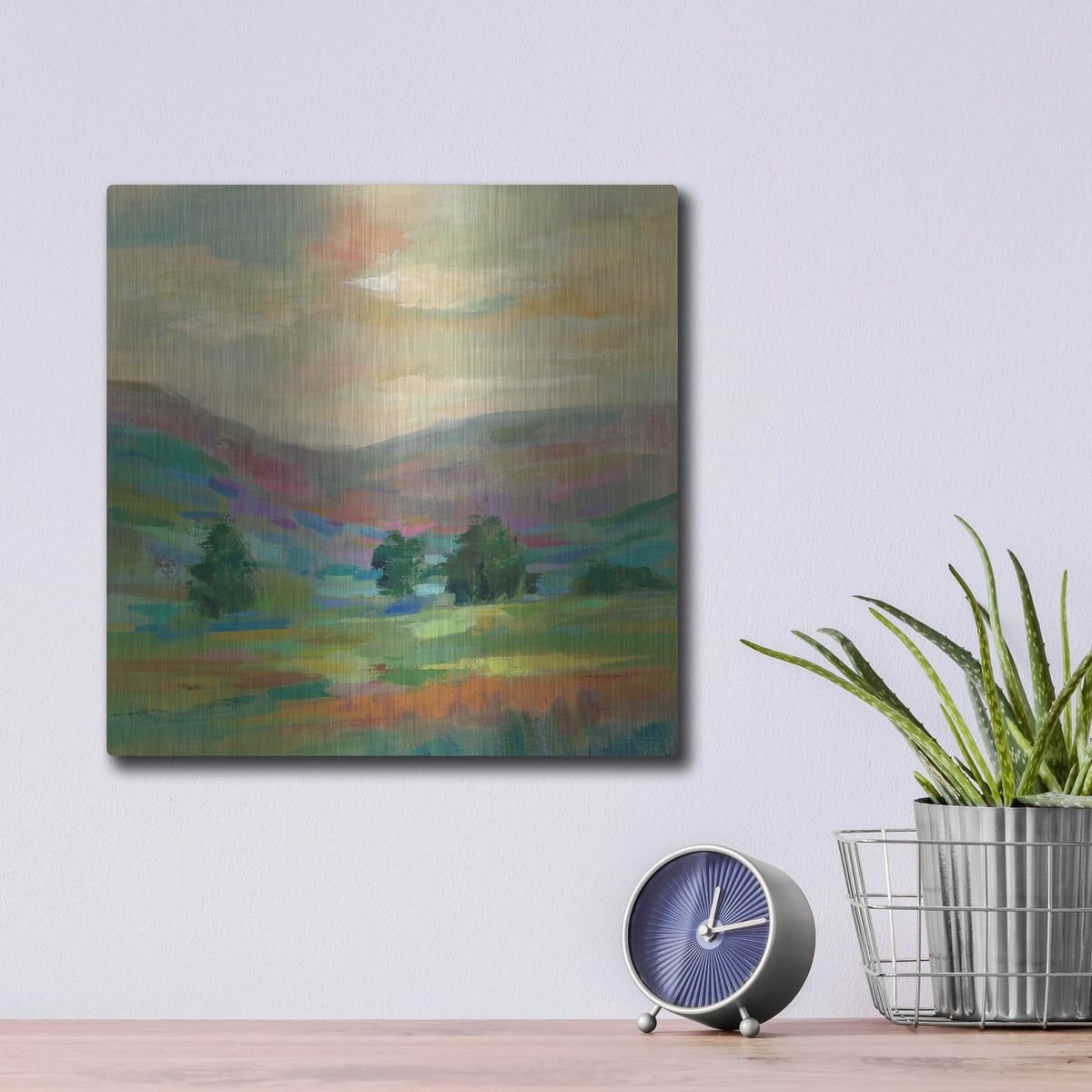 'Summer Hues' by Silvia Vassileva – Metal Wall Art, 12x12 room view