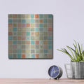 'Sea Glass Mosaic' by Silvia Vassileva – Metal Wall Art, 12x12 room view