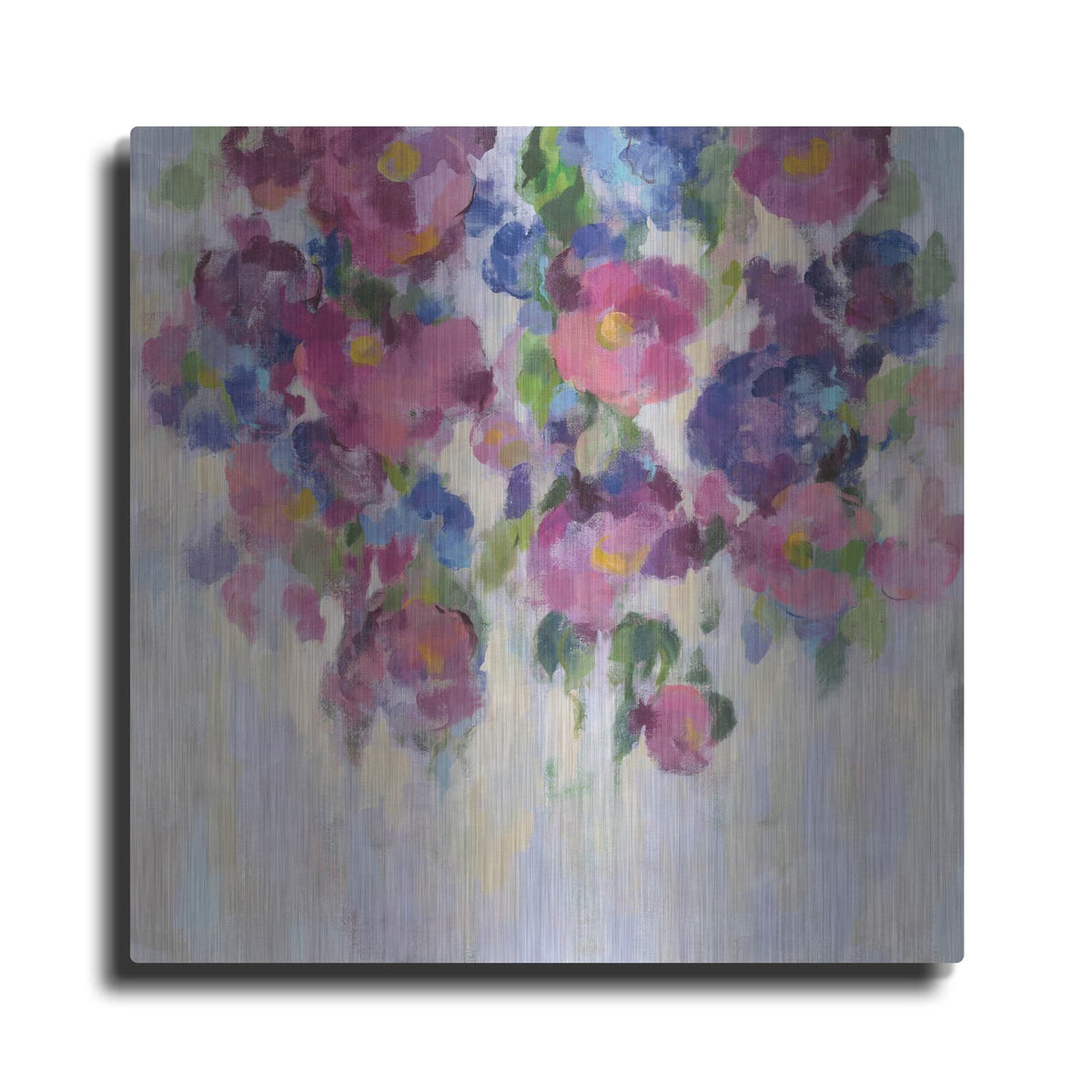 'Pink and Blue I' by Silvia Vassileva – Metal Wall Art