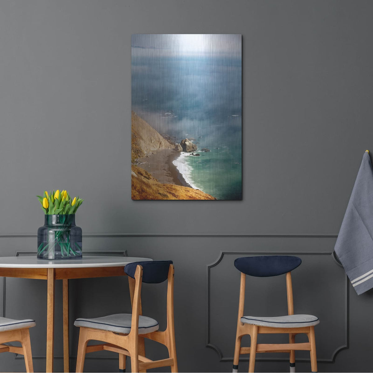 'California Fog' by Luxe Metal Portfolio – Metal Wall Art, 24x36 room view
