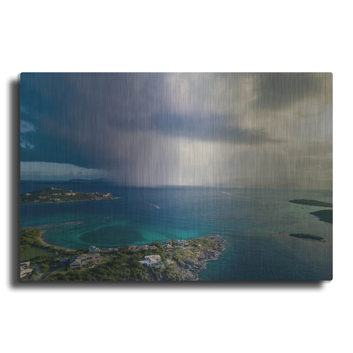 'St Thomas USVI Rain' by Luxe Metal Portfolio – Metal Wall Art