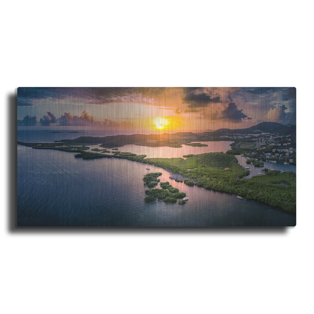 'St Thomas USVI Sunrset' by Luxe Metal Portfolio – Metal Wall Art