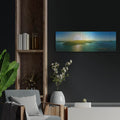 'St Thomas USVI Sunset' by Luxe Metal Portfolio – Metal Wall Art, 36x12 room view