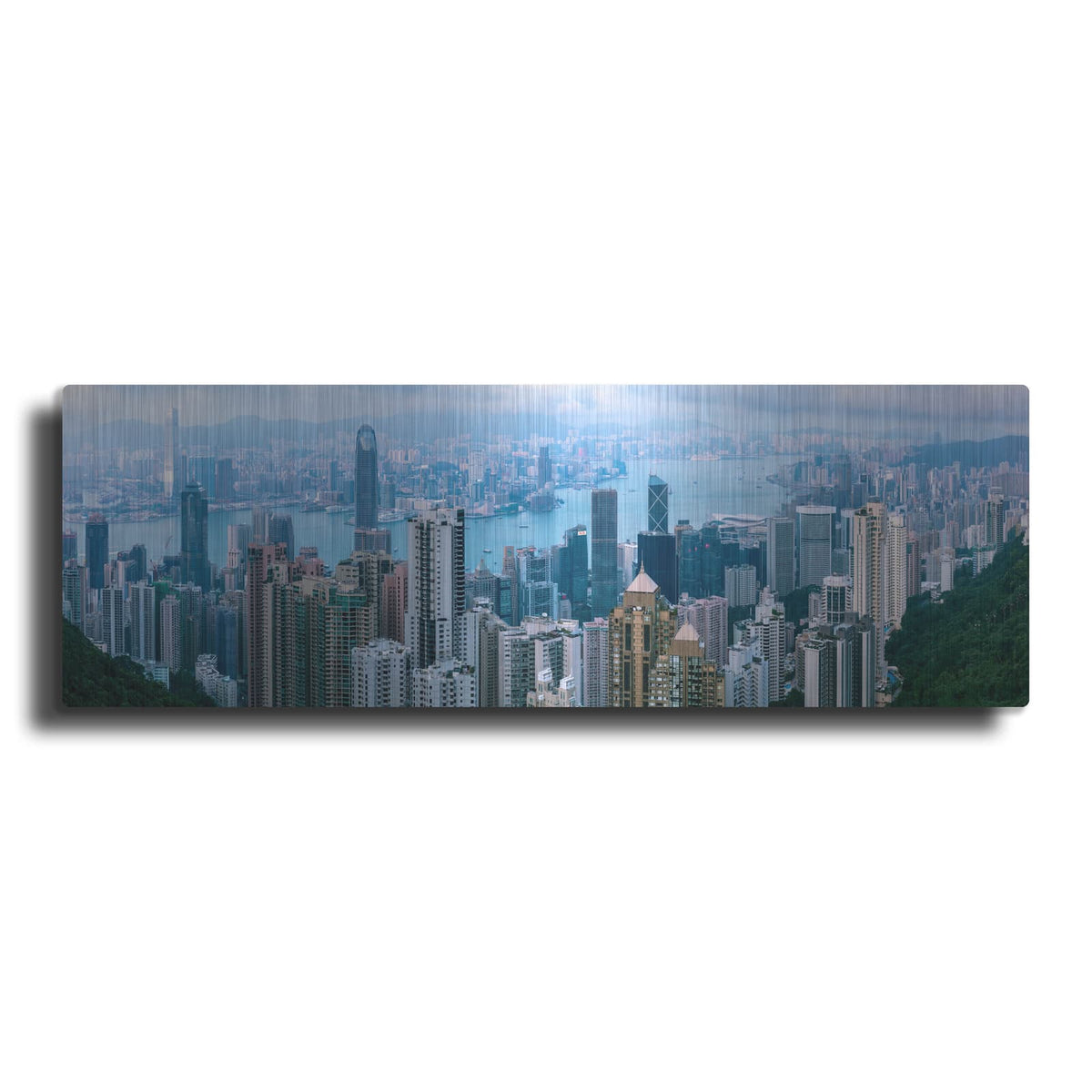 'Hong Kong Panorama' by Luxe Metal Portfolio – Metal Wall Art