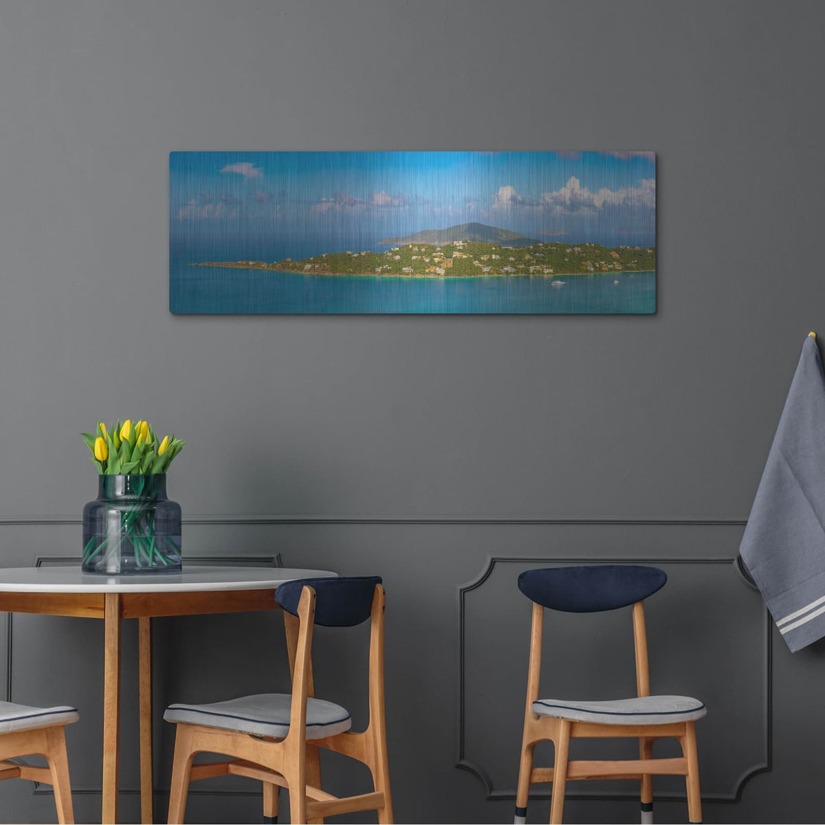 'Magens Bay St Thomas USVI' by Luxe Metal Portfolio – Metal Wall Art, 48x16 room view