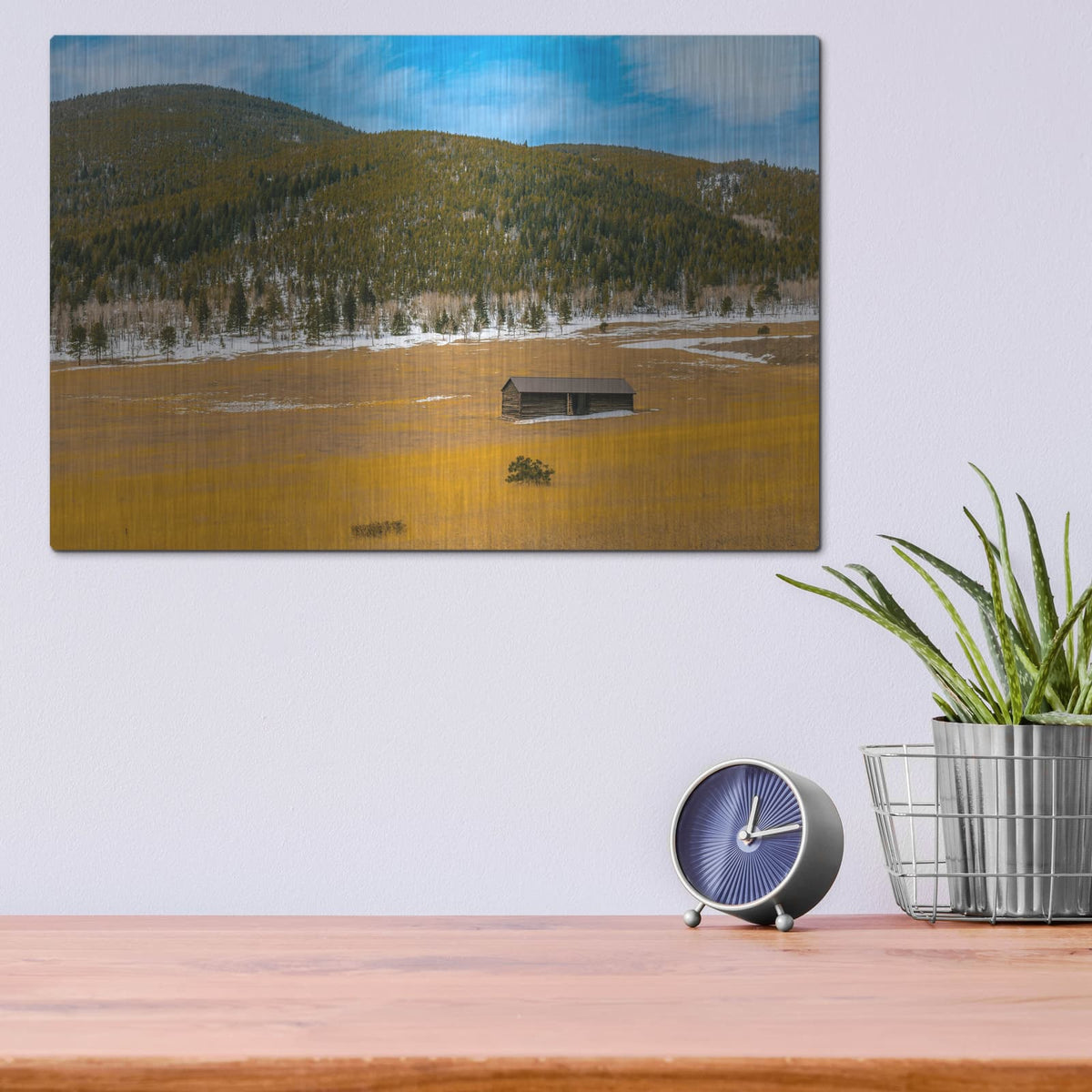 'Colorado Barn' by Luxe Metal Portfolio – Metal Wall Art, 16x12 room view