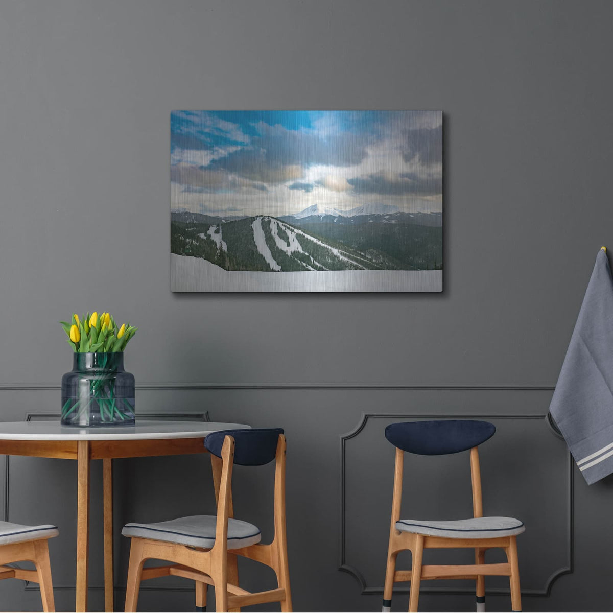'Keystone, Colorado, View from The Top of Dercum Mountain' by Luxe Metal Portfolio – Metal Wall Art, 36x24 room view