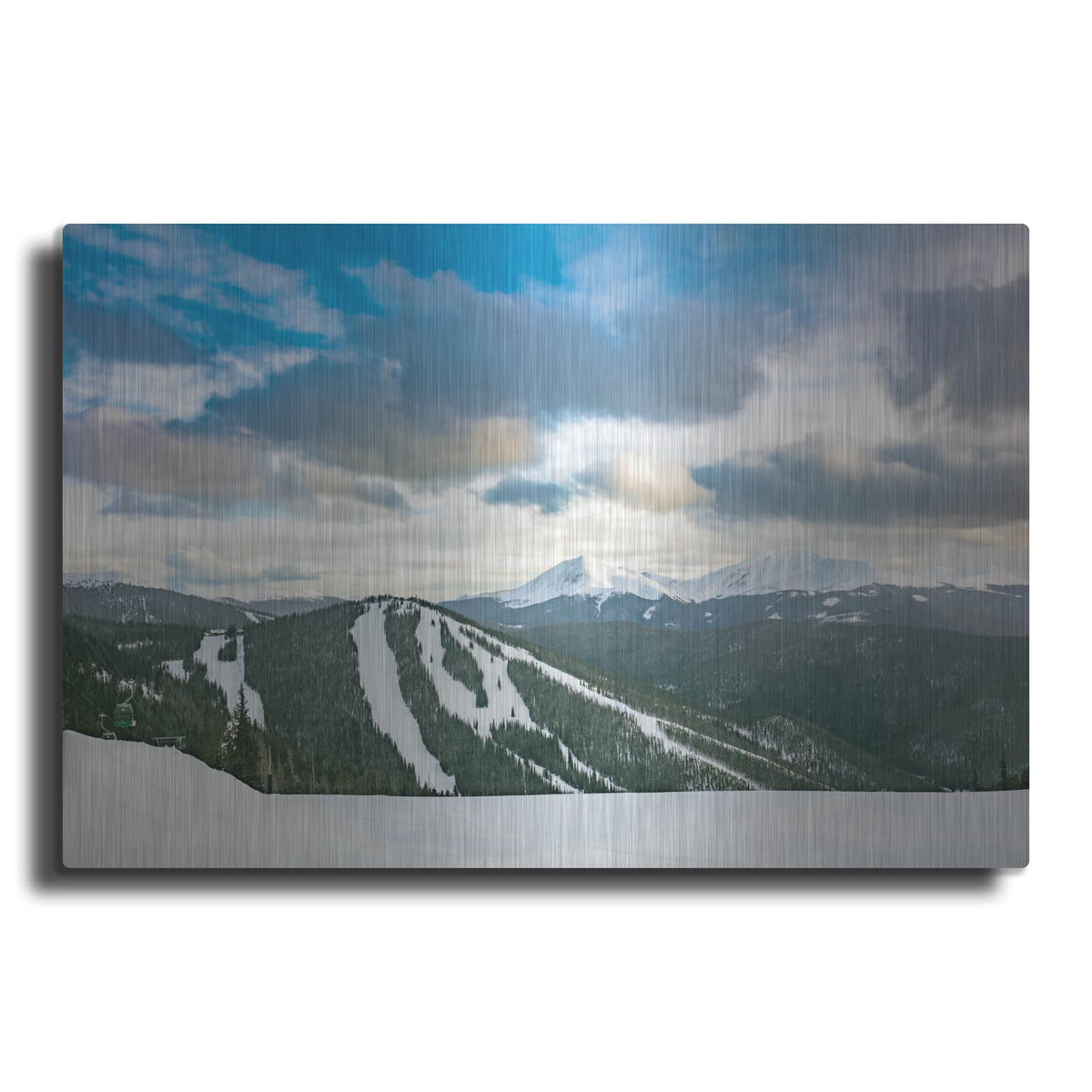 'Keystone, Colorado, View from The Top of Dercum Mountain' by Luxe Metal Portfolio – Metal Wall Art