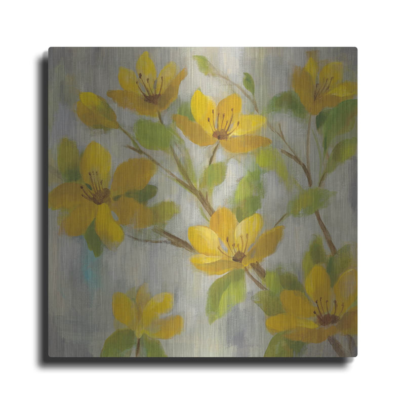 'Golden Bloom I' by Silvia Vassileva – Metal Wall Art