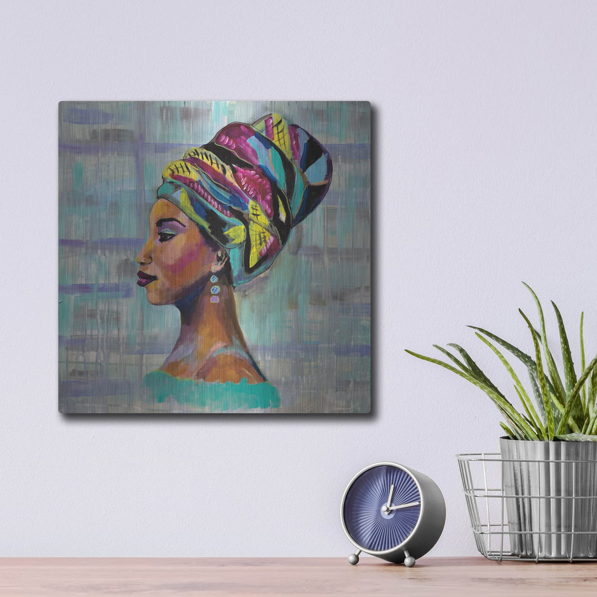 'Fierce' by Jeanette Vertentes – Metal Wall Art, 12x12 room view