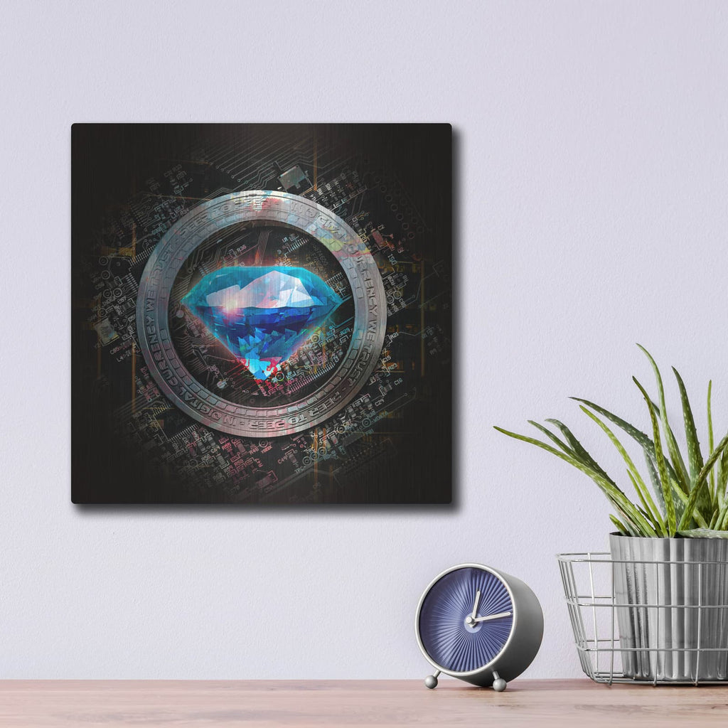 'TON Crypto Power' by Valentyn Artemenko – Metal Wall Art, 12x12 room view