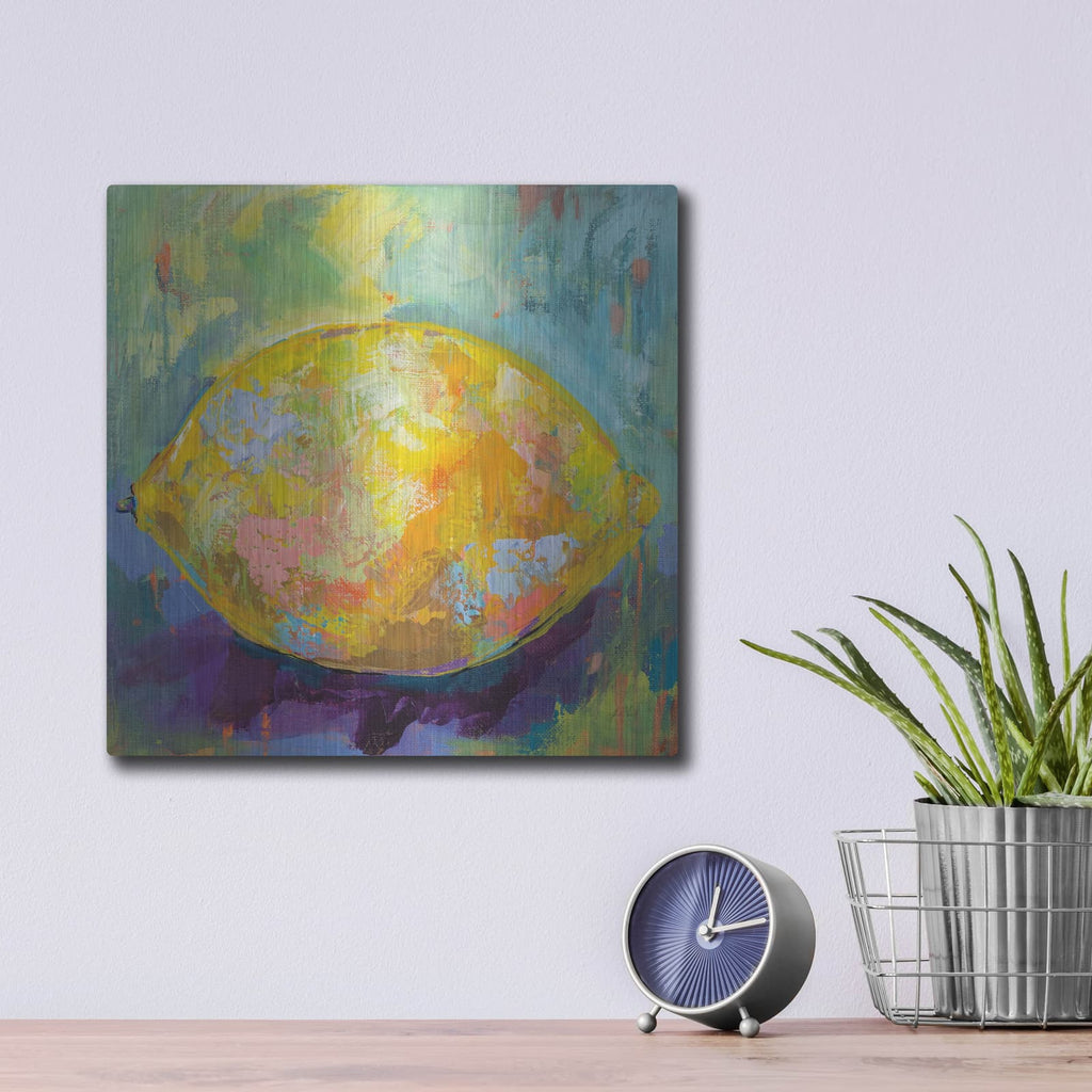 'Lemon' by Jeanette Vertentes – Metal Wall Art, 12x12 room view