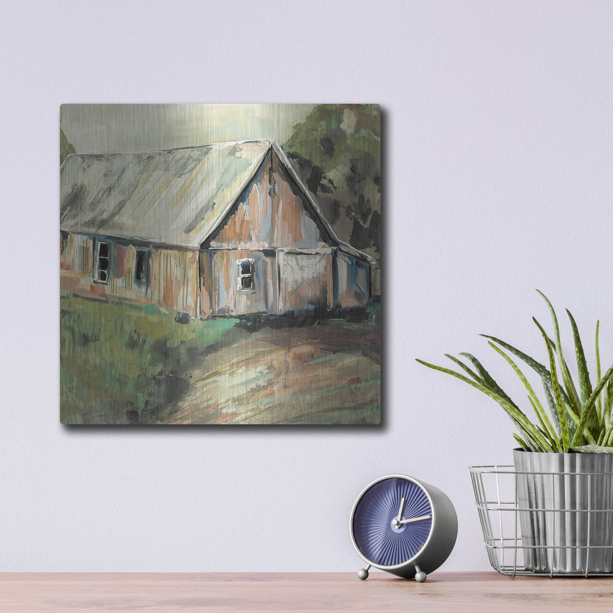 'Going to the Country I Earth' by Jeanette Vertentes – Metal Wall Art, 12x12 room view