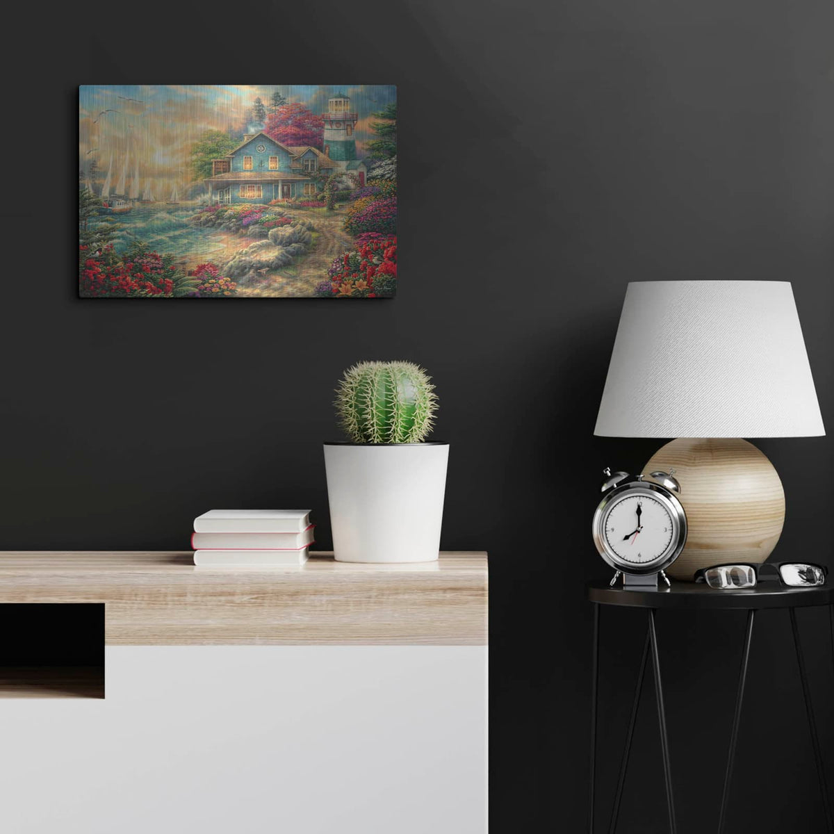 'Sunrise by the Sea' by Chuck Pinson – Metal Wall Art, 24x16 room view