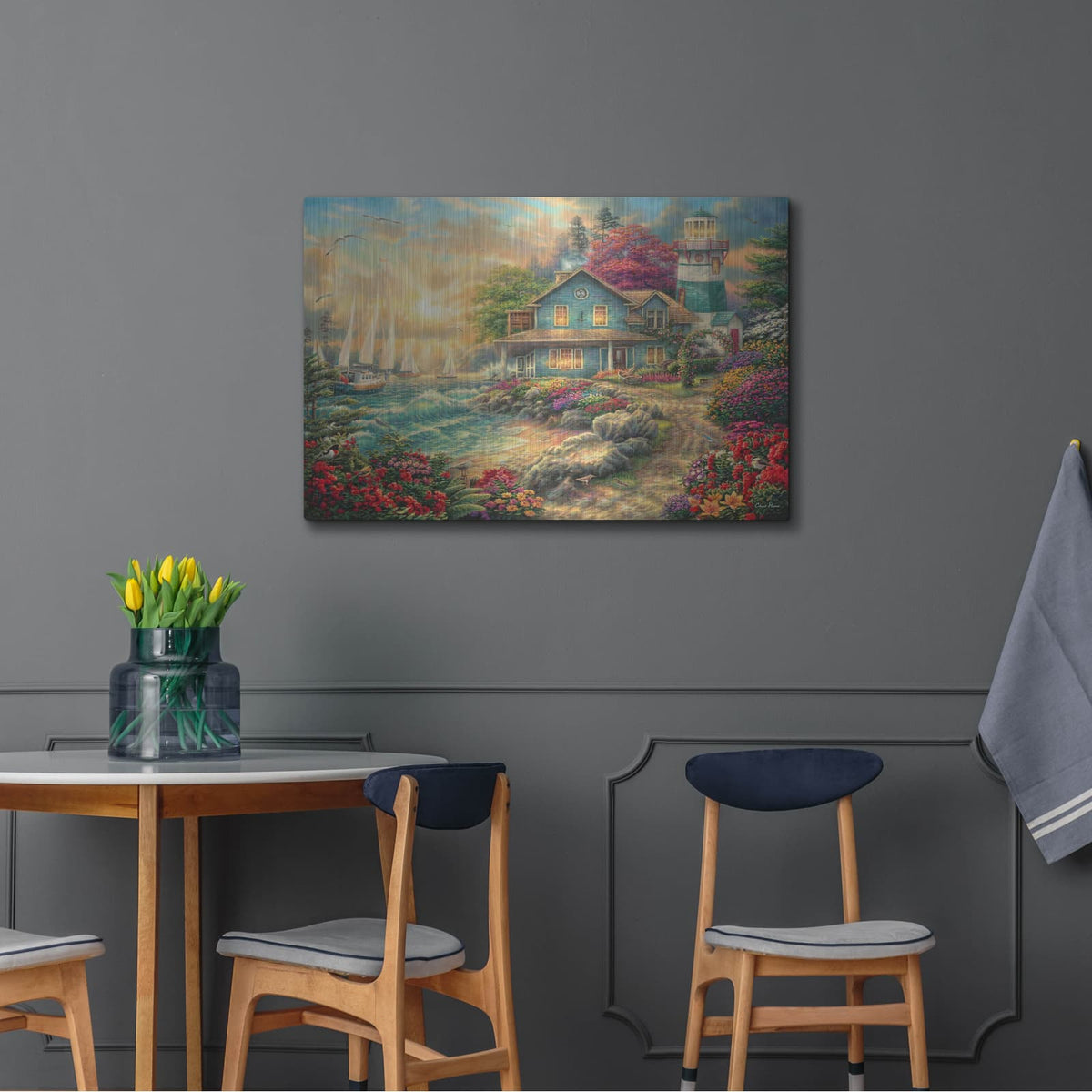 'Sunrise by the Sea' by Chuck Pinson – Metal Wall Art, 36x24 room view