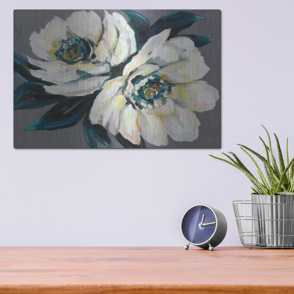 'Peonies' by Jeanette Vertentes – Metal Wall Art, 16x12 room view