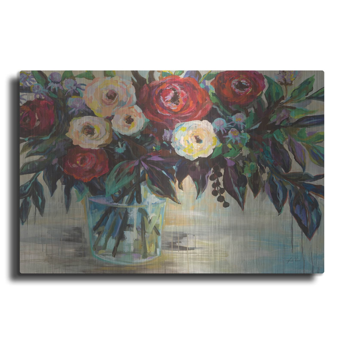 'Winter Floral Crop' by Jeanette Vertentes – Metal Wall Art