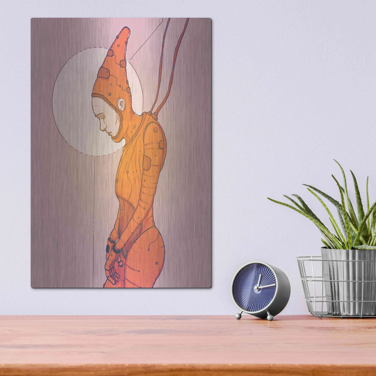 'Alpha Omega Orange' by Craig Snodgrass – Metal Wall Art, 12x16 room view