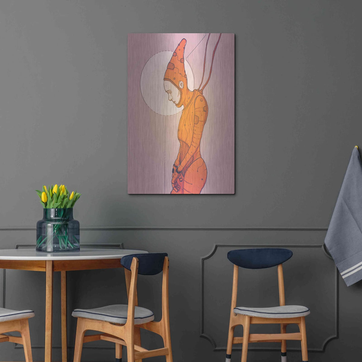 'Alpha Omega Orange' by Craig Snodgrass – Metal Wall Art, 24x36 room view