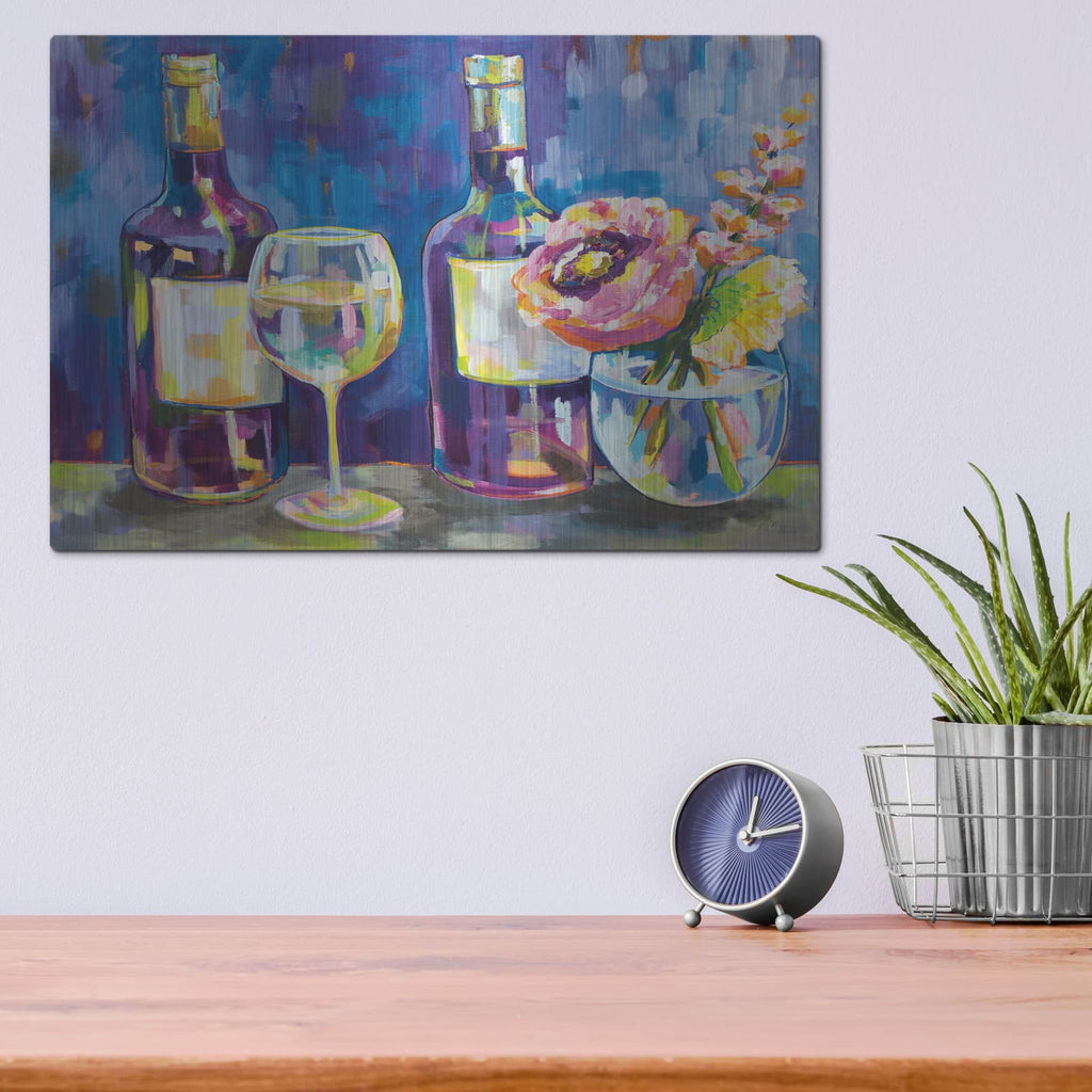 'Floral Party' by Jeanette Vertentes – Metal Wall Art, 16x12 room view
