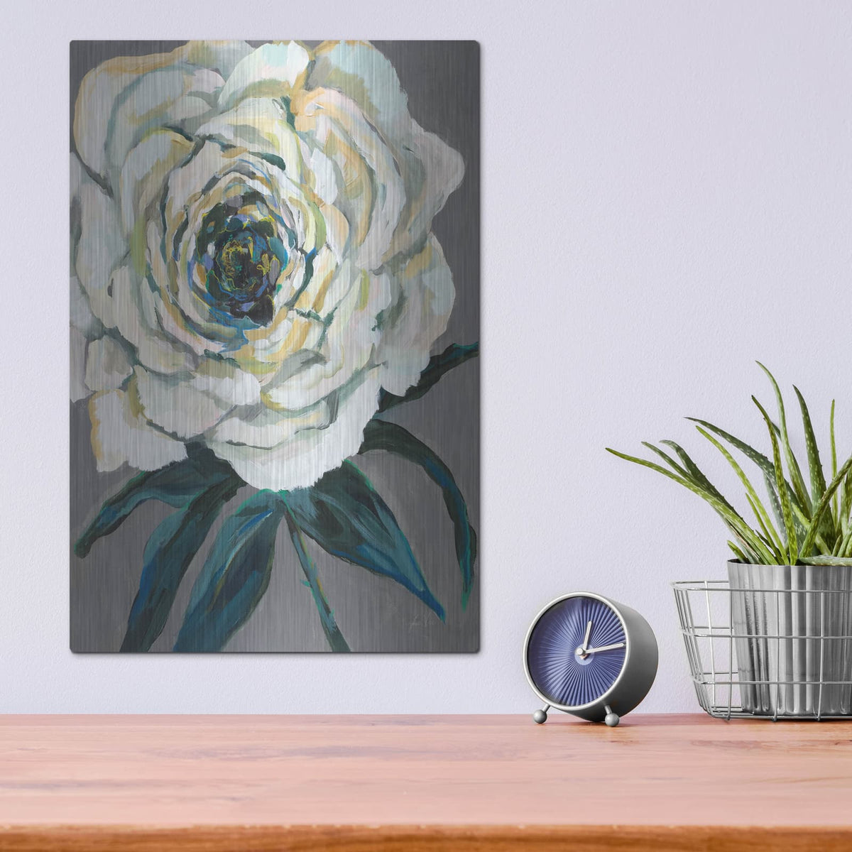 'Rose' by Jeanette Vertentes – Metal Wall Art, 12x16 room view