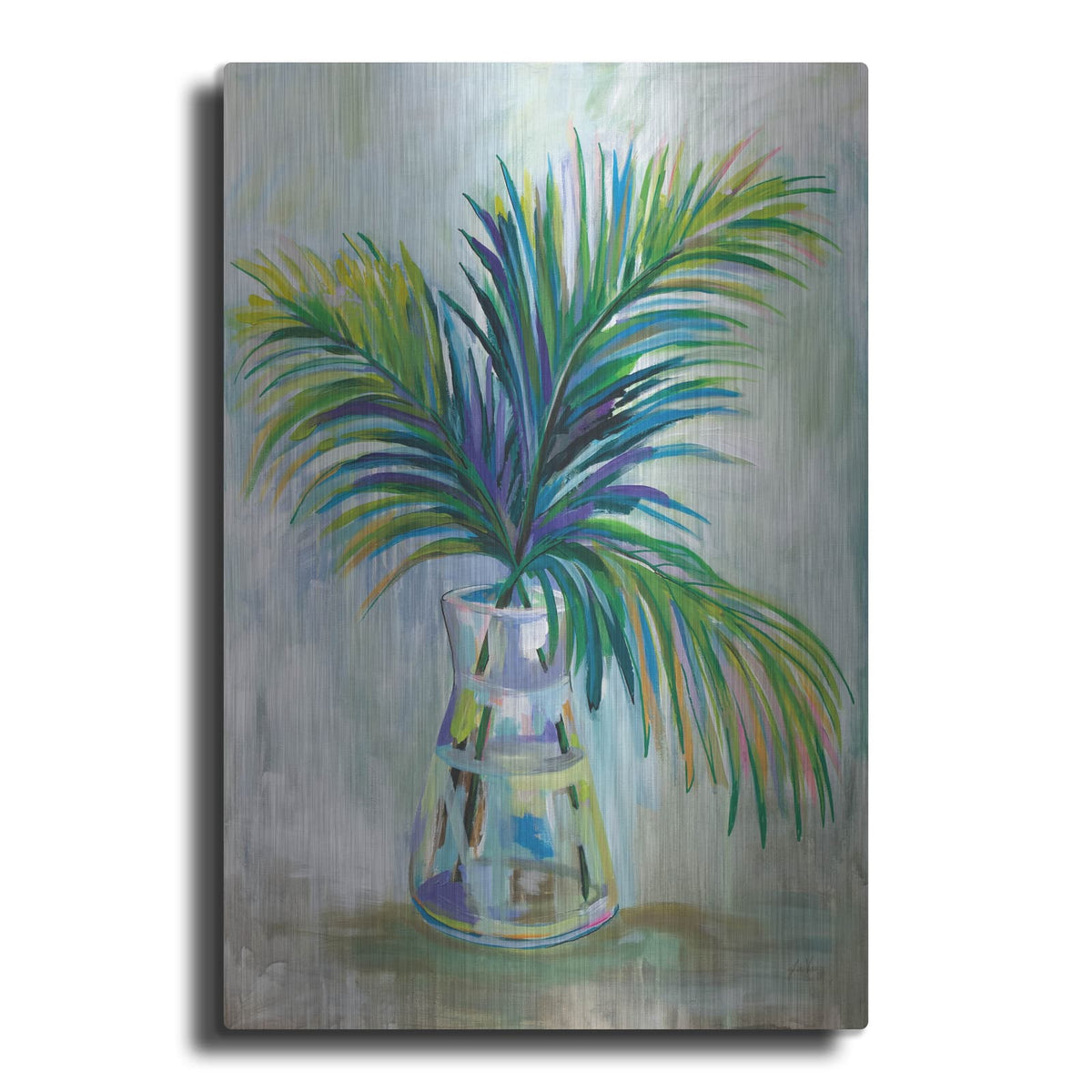 'Palm Leaves I' by Jeanette Vertentes – Metal Wall Art