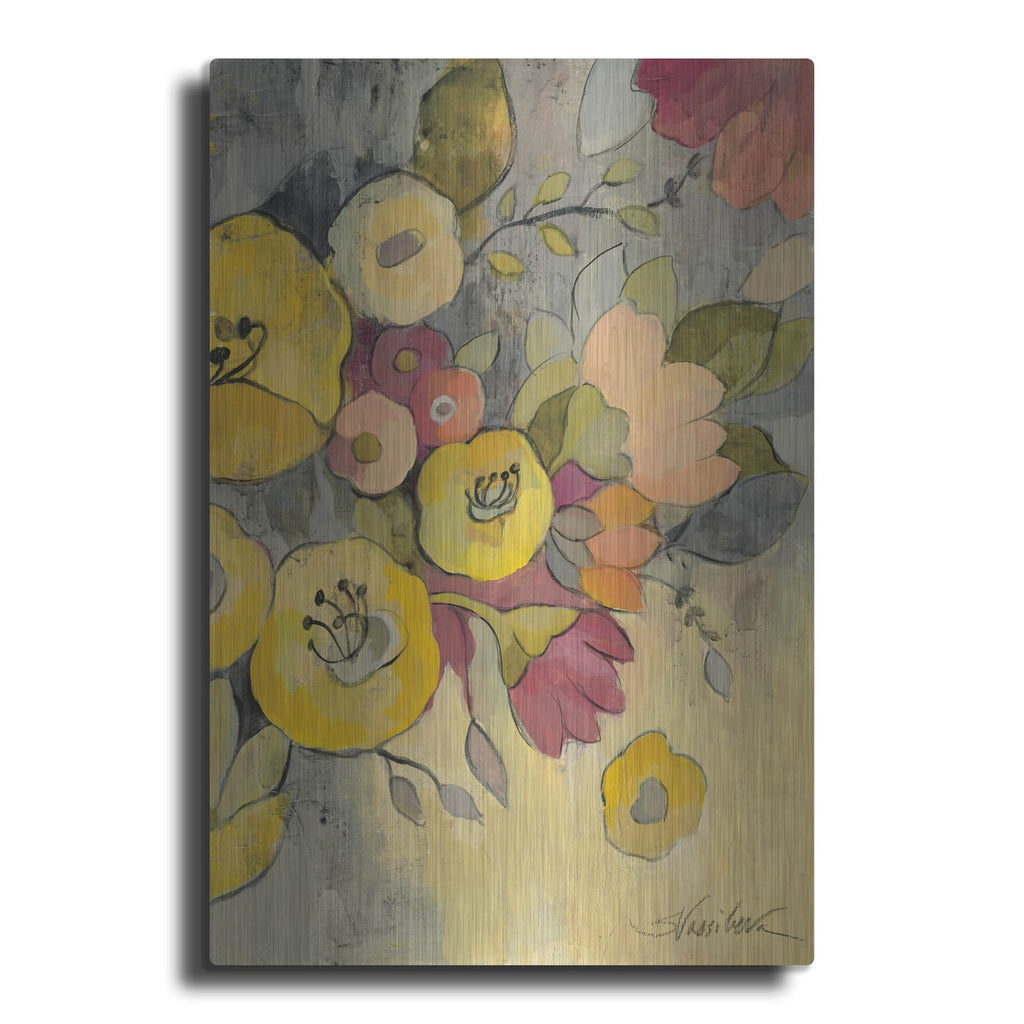 'Yellow Floral Duo I' by Silvia Vassileva – Metal Wall Art