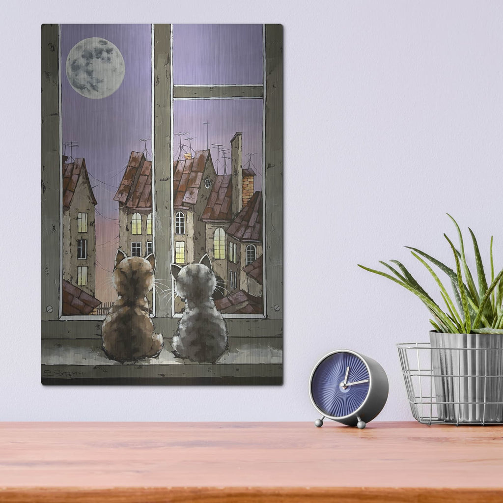 'Moon Dreamers' by Alexander Gunin – Metal Wall Art, 12x16 room view