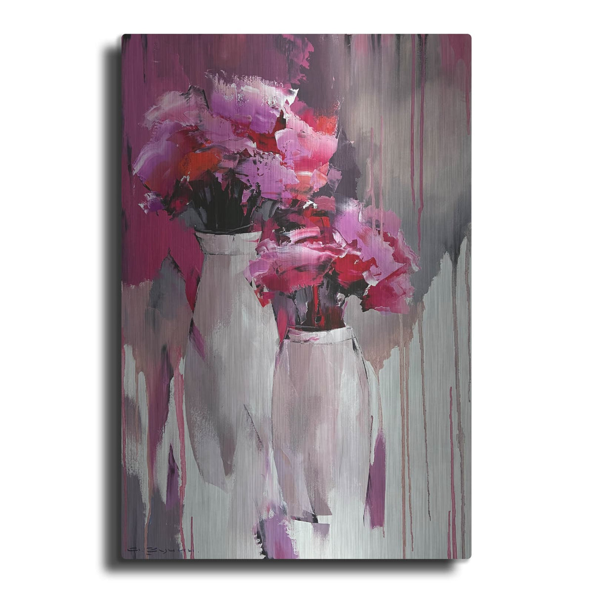 'Pink Bouquet' by Alexander Gunin – Metal Wall Art