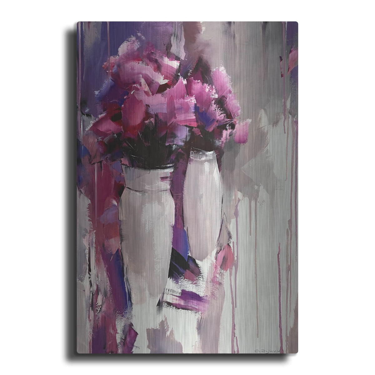 'Purple Bouquet' by Alexander Gunin – Metal Wall Art