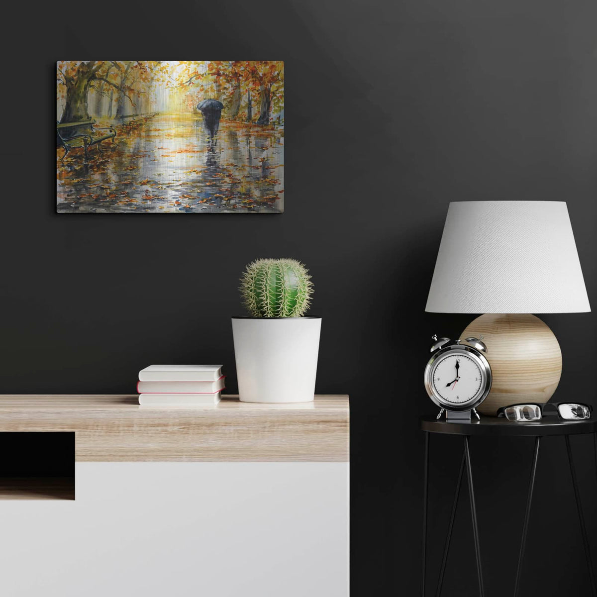 'Autumn Walk' by Luxe Metal Portfolio – Metal Wall Art, 24x16 room view