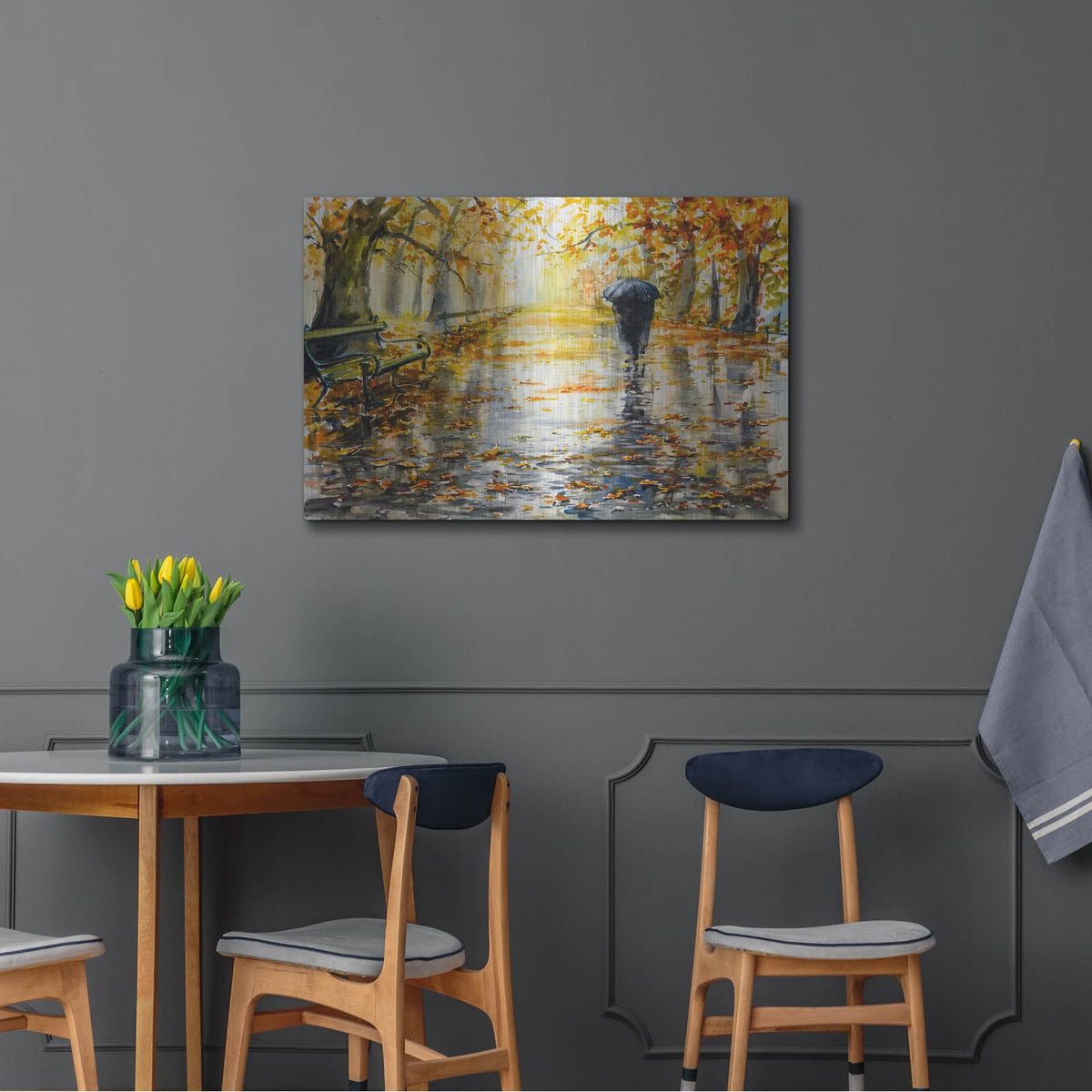 'Autumn Walk' by Luxe Metal Portfolio – Metal Wall Art, 36x24 room view