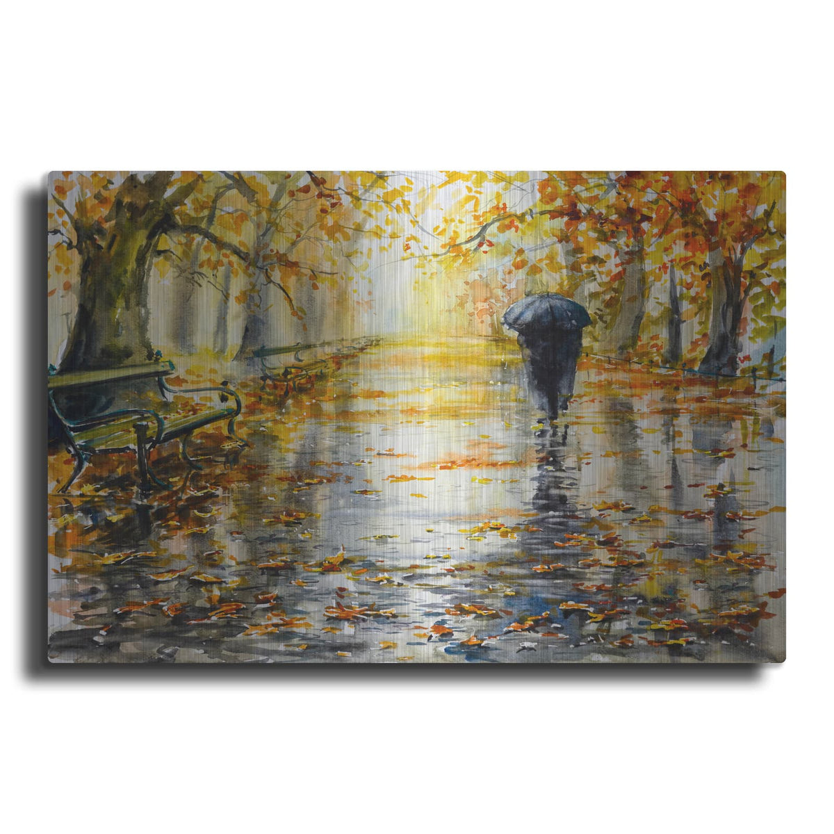 'Autumn Walk' by Luxe Metal Portfolio – Metal Wall Art