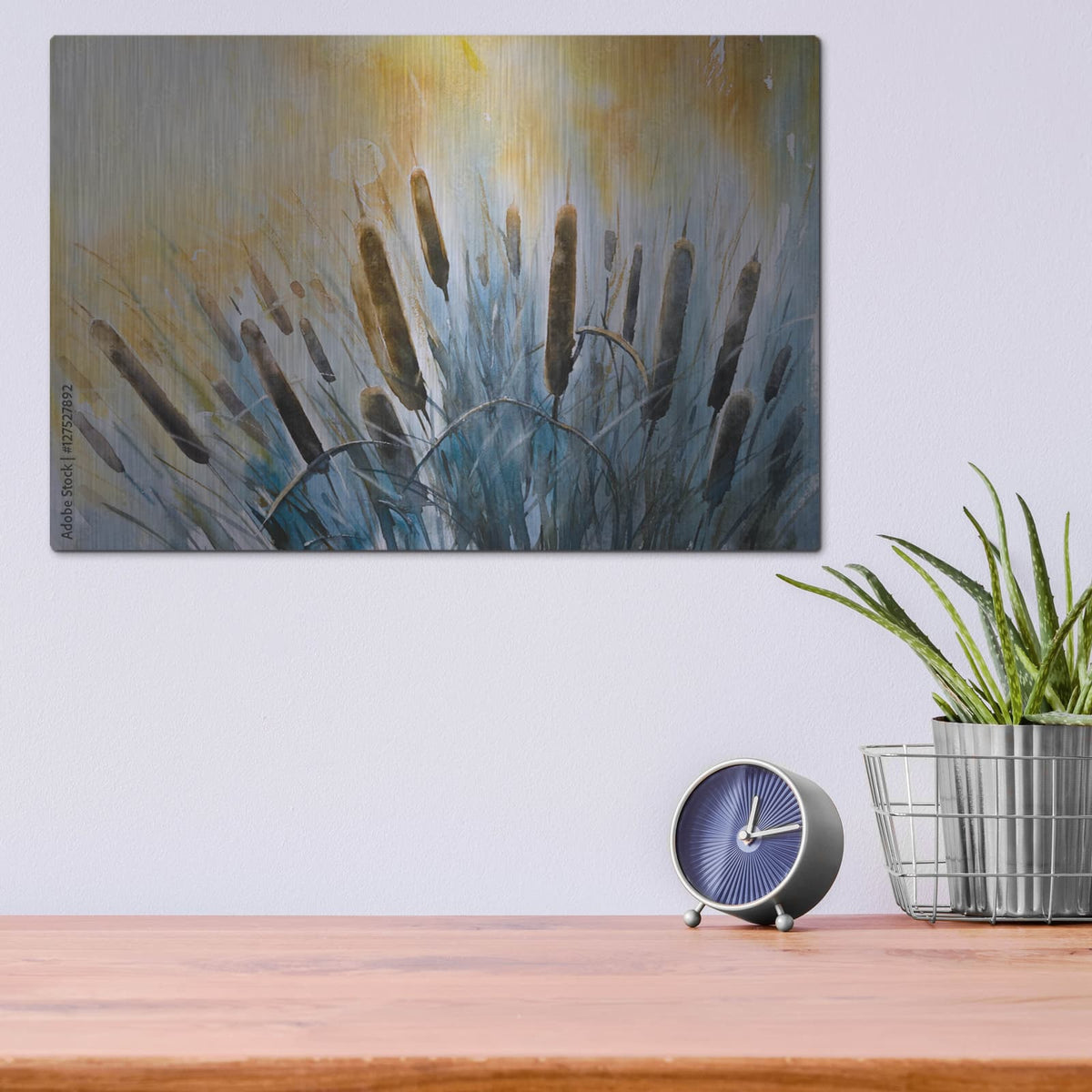 'Bulrush' by Luxe Metal Portfolio – Metal Wall Art, 16x12 room view