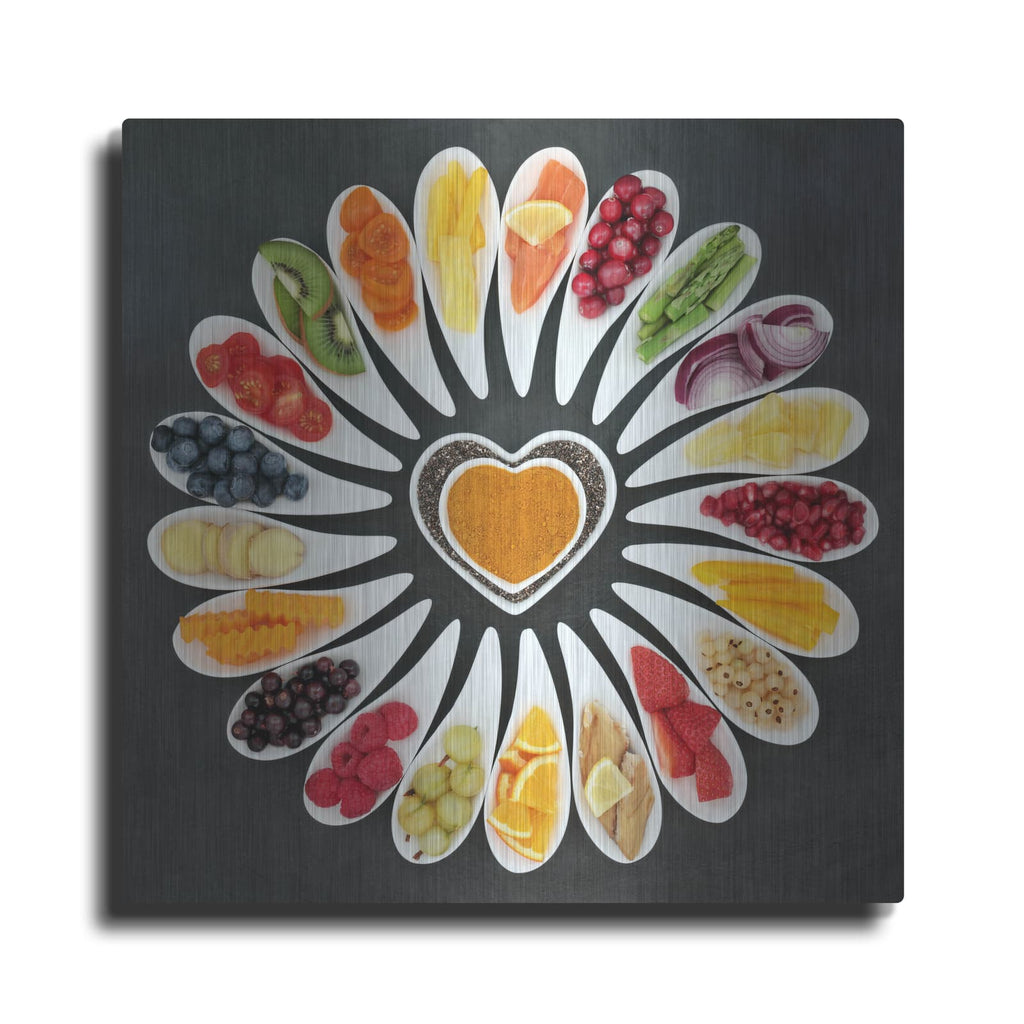 'Eat Your Fruit and Veggies' by Luxe Metal Portfolio – Metal Wall Art