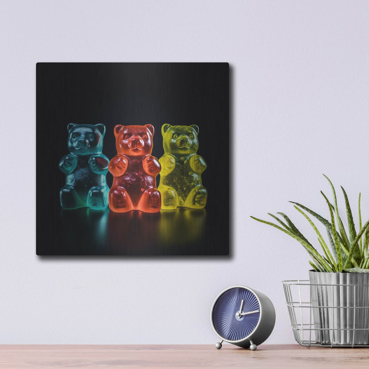 'Give me Candy' by Luxe Metal Portfolio – Metal Wall Art, 12x12 room view