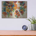 'Spice and Turquoise Florals' by Silvia Vassileva – Metal Wall Art, 16x12 room view
