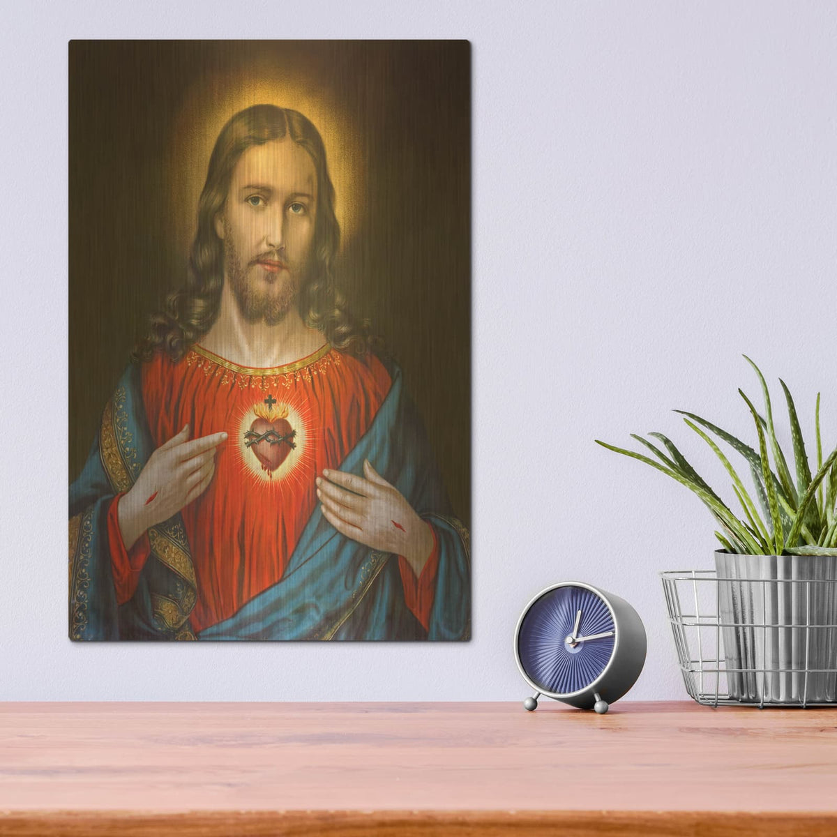 'Heart of Jesus Christ' by Luxe Metal Portfolio – Metal Wall Art, 12x16 room view