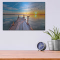 'Lakehouse Pier' by Luxe Metal Portfolio – Metal Wall Art, 16x12 room view
