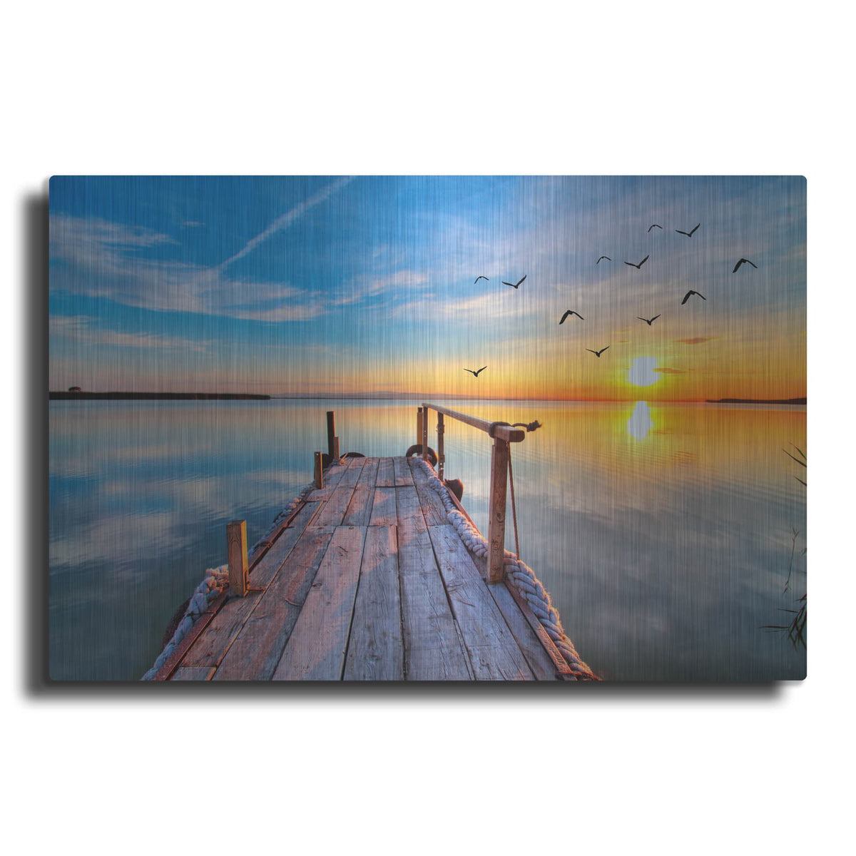 'Lakehouse Pier' by Luxe Metal Portfolio – Metal Wall Art